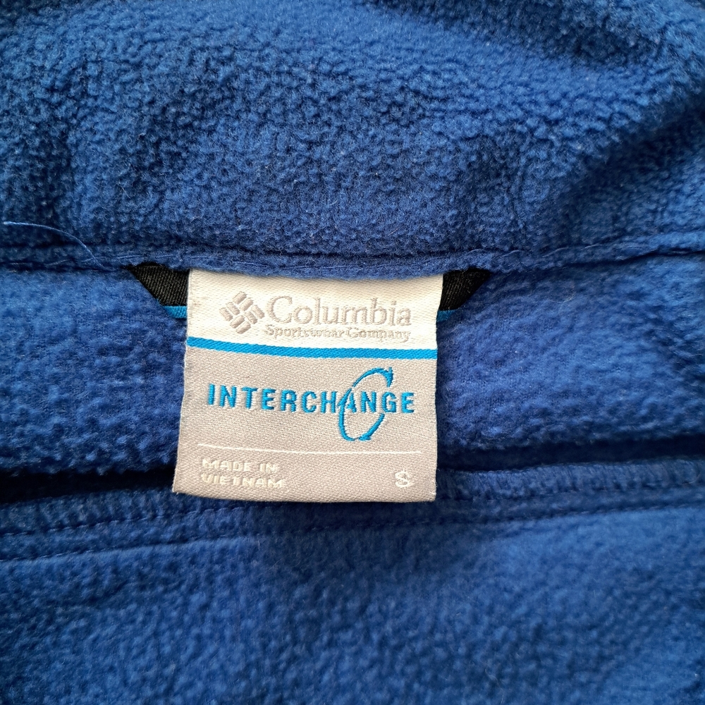 Columbia Men's Interchange Fleece Blue Jacket Sz S - Picture 7 of 10
